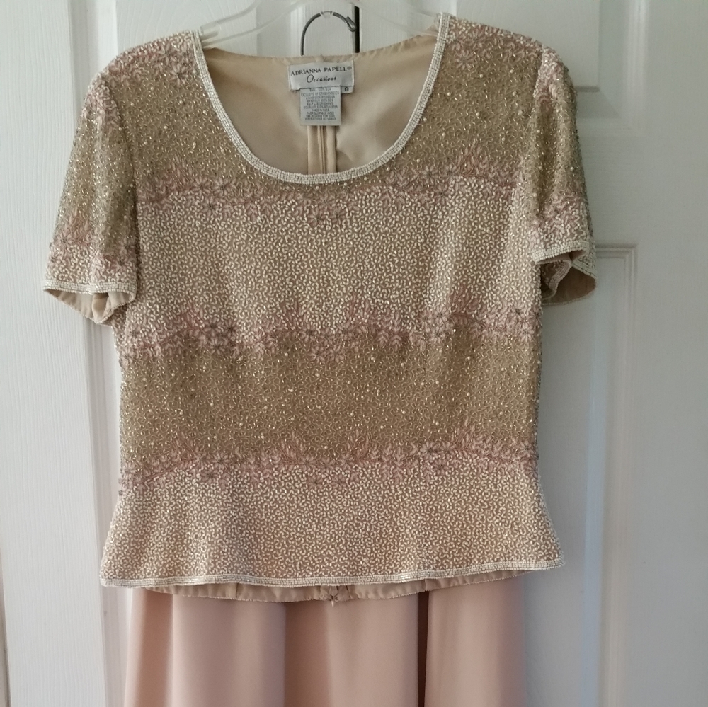 Sequins Beaded 2 piece Dress Skirt Wedding Formal